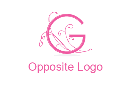 ornaments in letter g logo