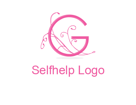 ornaments in letter g logo