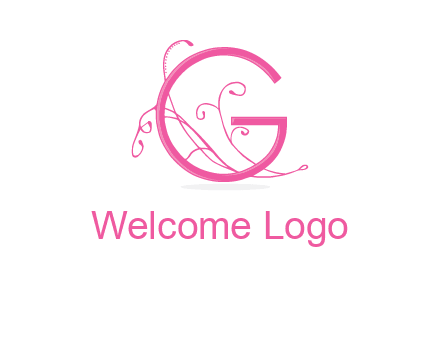 ornaments in letter g logo
