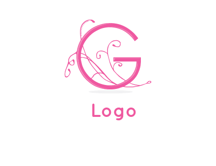 ornaments in letter g logo