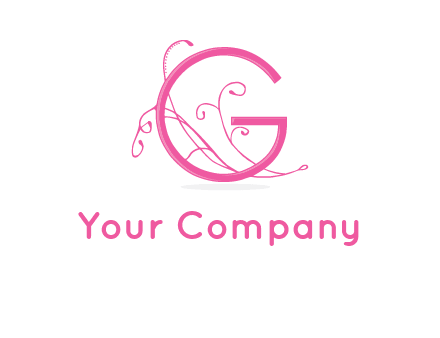 ornaments in letter g logo
