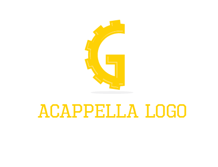gear mixed with letter g logo