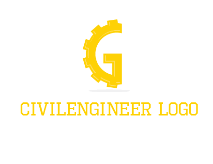 gear mixed with letter g logo