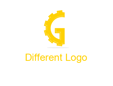 gear mixed with letter g logo