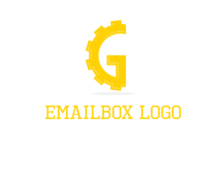 gear mixed with letter g logo