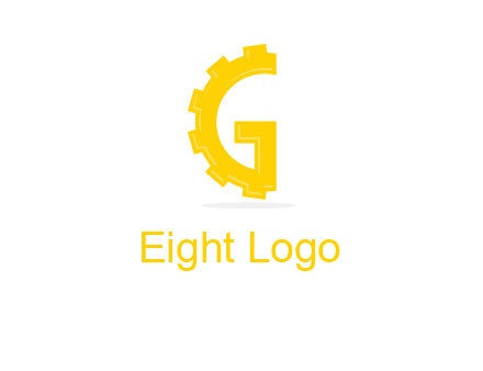 gear mixed with letter g logo