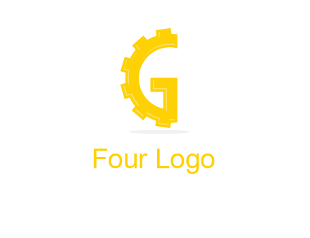 gear mixed with letter g logo