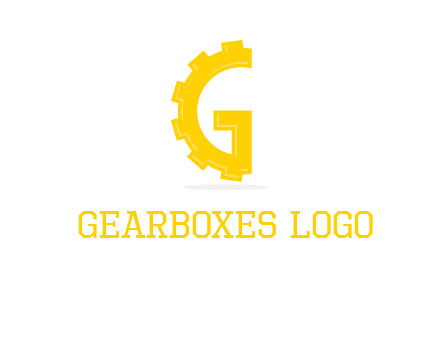 gear mixed with letter g logo