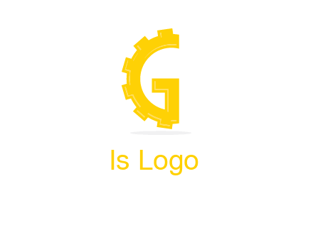 gear mixed with letter g logo