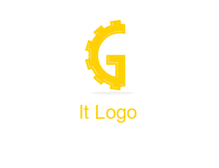 gear mixed with letter g logo