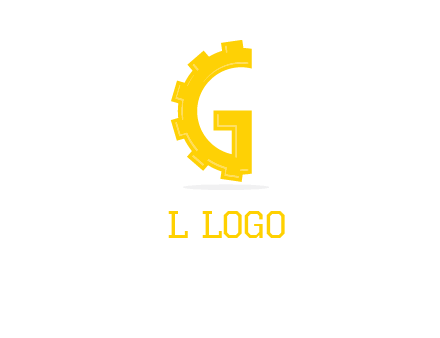 gear mixed with letter g logo