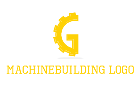 gear mixed with letter g logo