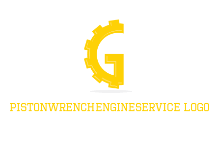 gear mixed with letter g logo