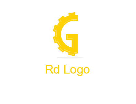 gear mixed with letter g logo