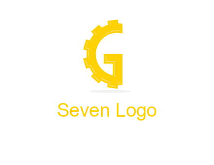 gear mixed with letter g logo