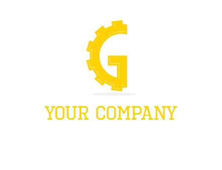 gear mixed with letter g logo
