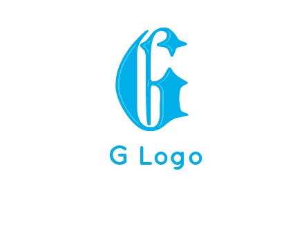 letter g with calligraphic style logo