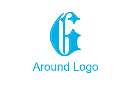 letter g with calligraphic style logo
