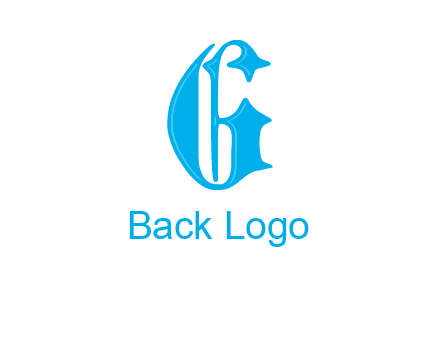 letter g with calligraphic style logo