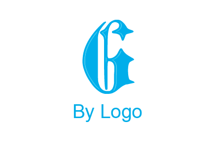 letter g with calligraphic style logo