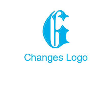 letter g with calligraphic style logo