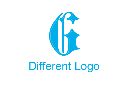 letter g with calligraphic style logo