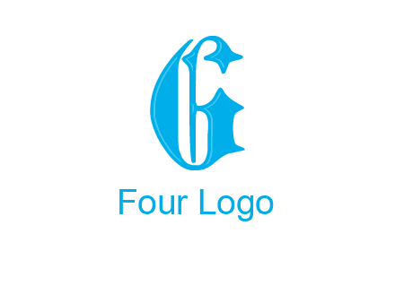 letter g with calligraphic style logo