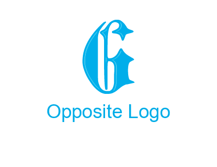 letter g with calligraphic style logo