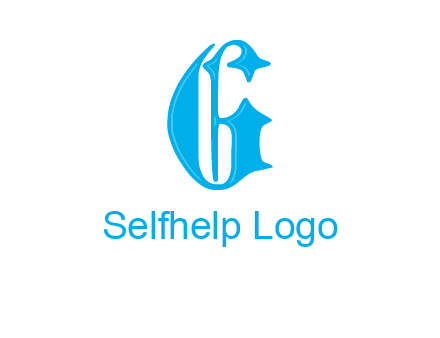 letter g with calligraphic style logo