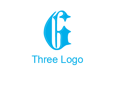 letter g with calligraphic style logo
