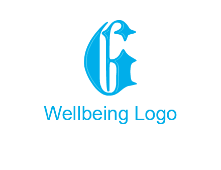 letter g with calligraphic style logo