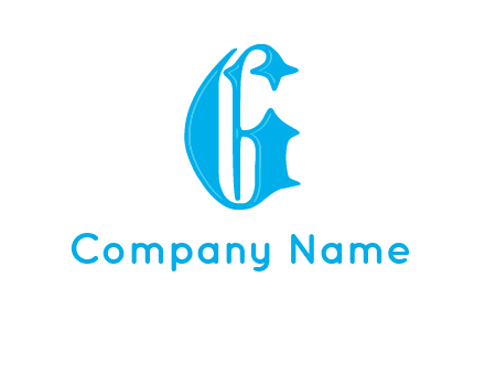 letter g with calligraphic style logo