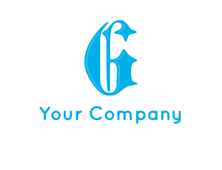 letter g with calligraphic style logo