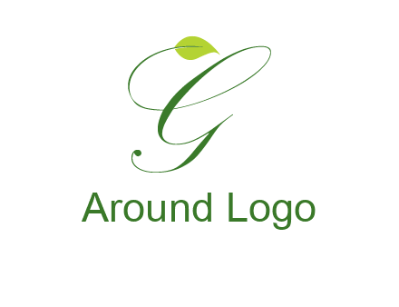 leaf incorporated with letter g initial