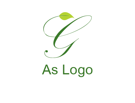 leaf incorporated with letter g initial