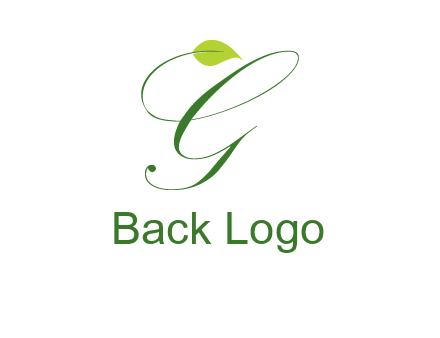leaf incorporated with letter g initial