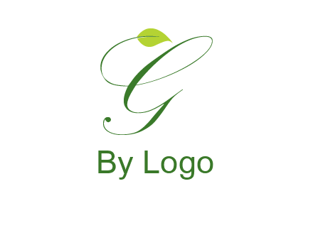 leaf incorporated with letter g initial