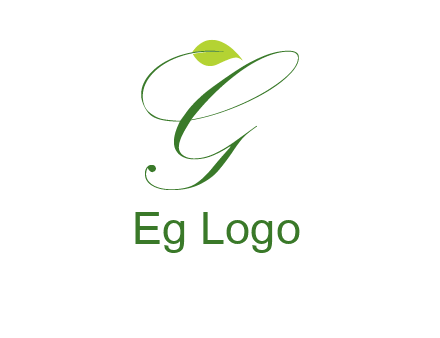 leaf incorporated with letter g initial