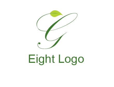 leaf incorporated with letter g initial