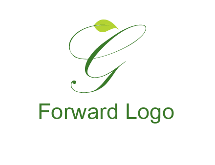 leaf incorporated with letter g initial