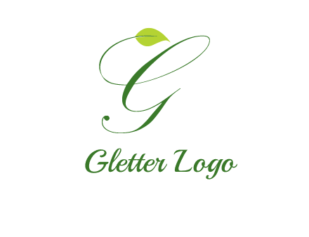 leaf incorporated with letter g initial