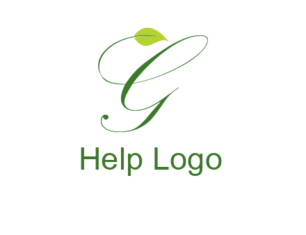 leaf incorporated with letter g initial