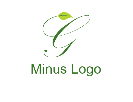 leaf incorporated with letter g initial
