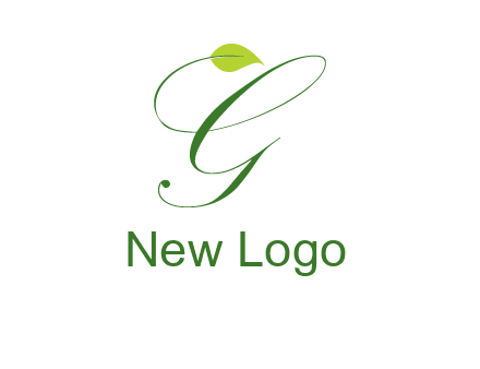leaf incorporated with letter g initial