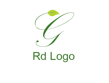 leaf incorporated with letter g initial