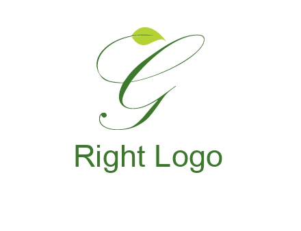 leaf incorporated with letter g initial