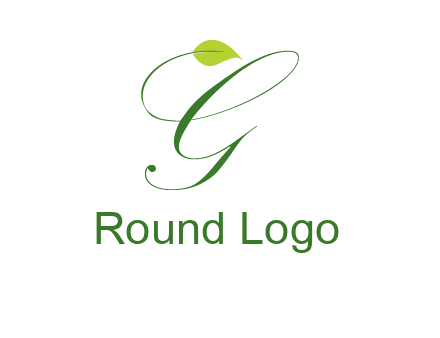 leaf incorporated with letter g initial