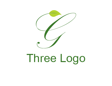leaf incorporated with letter g initial