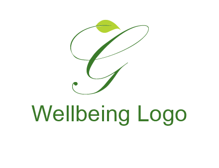 leaf incorporated with letter g initial