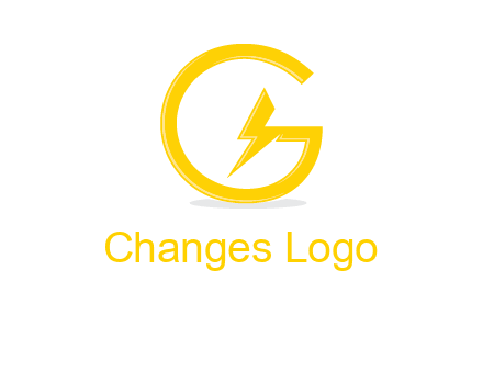 electric bolt merged with letter g logo